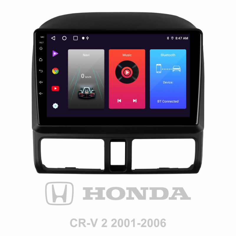 Android head unit SIGMA F9216 ANDROID 10 2+32 Gb Honda CR-V 2 CRV 2001-2006 9"