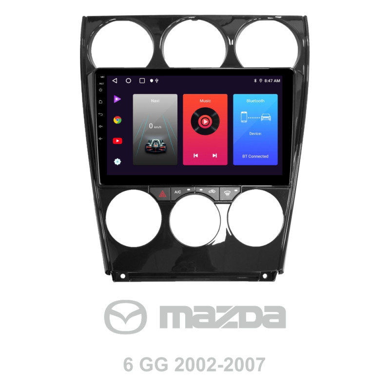 Android head unit SIGMA F9216 ANDROID 10 2+32 Gb Mazda Mazda6 GG 2002-2007 9"