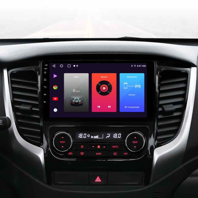 Android head unit SIGMA F9216 ANDROID 10 2+32 Gb Mitsubishi L200 5 (F2) (Automatic air conditioning) 2015-2019 9"