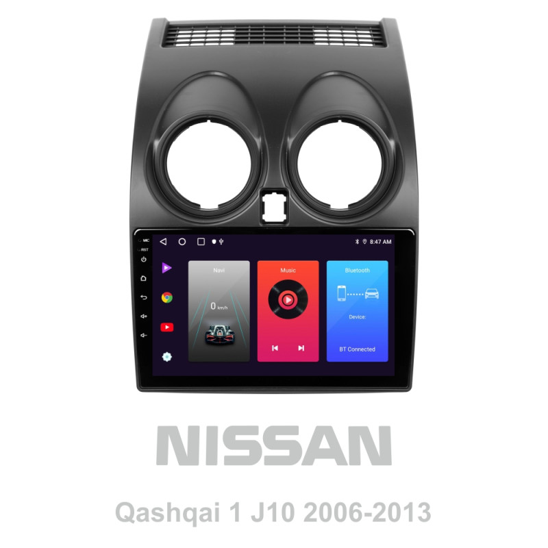 Android head unit SIGMA F9216 ANDROID 10 2+32 Gb Nissan Qashqai 1 J10 2006-2013 (F1) 9"