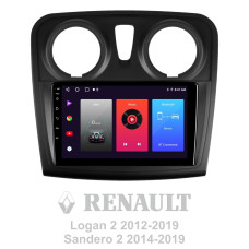 Android head unit SIGMA F9216 ANDROID 10 2+32 Gb Renault Logan 2 2012-2022 Sandero 2 2013-2022 (F2) (A) 9"