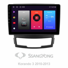 Android head unit SIGMA F9216 ANDROID 10 2+32 Gb SsangYong Korando 3 Actyon 2 2010-2013 9"