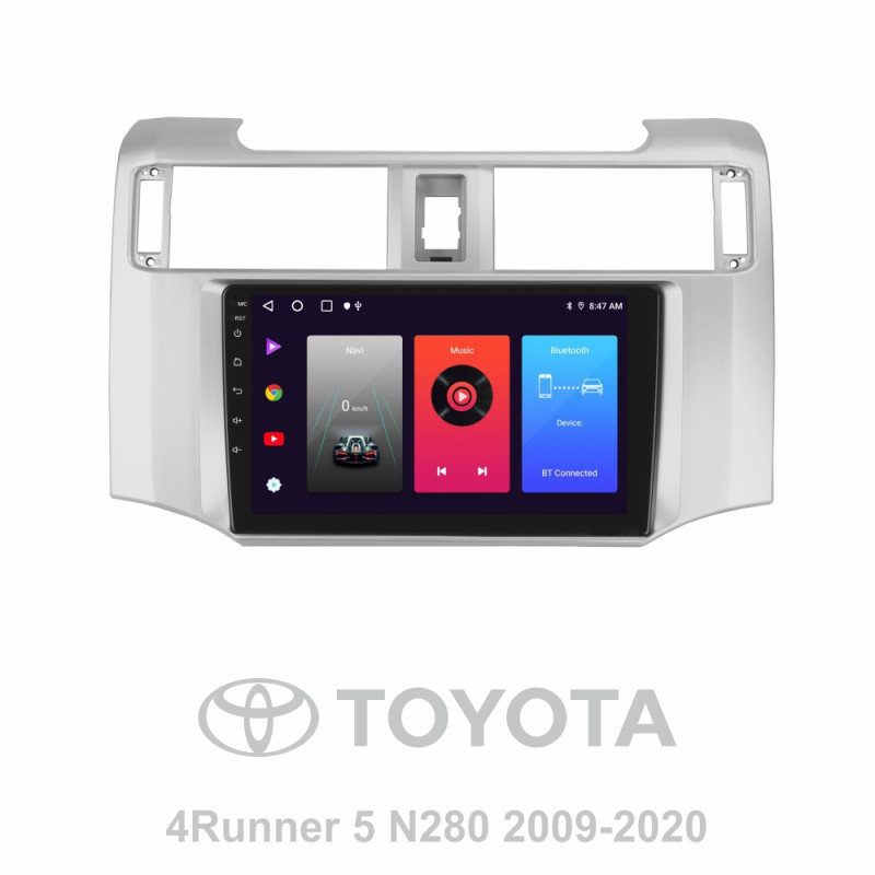 Android head unit SIGMA F9216 ANDROID 10 2+32 Gb Toyota 4Runner 5 N280 2009 - 2020 9"