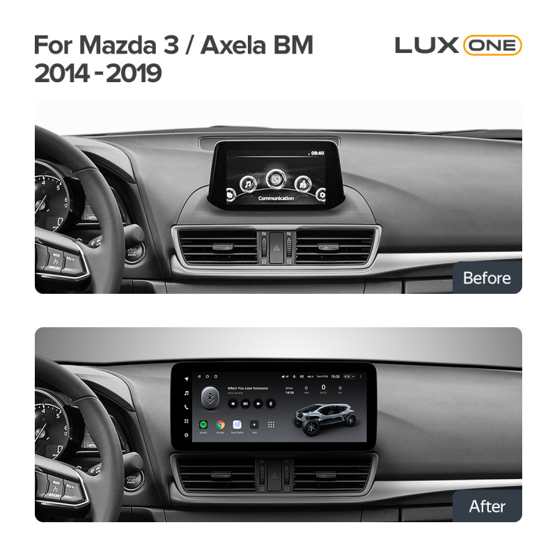 Android head unit Teyes LUX ONE 6+128 Gb with 360° surround view° Mazda 3 Mazda3 3 Axela BM 2013-2017 (A) 12.3"