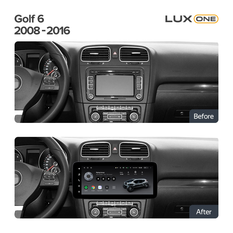 Android head unit Teyes LUX ONE 6+128 Gb with 360° surround view° Volkswagen Bora Golf 6 Passat Scirocco Sharan Touran For Skoda Octavia Fabia 2 (Y 12.3"