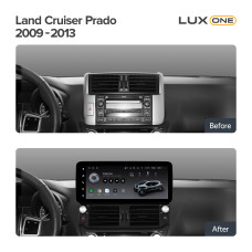 Android head unit Teyes LUX ONE 6+128 Gb with 360° surround view° Toyota Land Cruiser Prado 150 2009-2013 12.3" (L3)