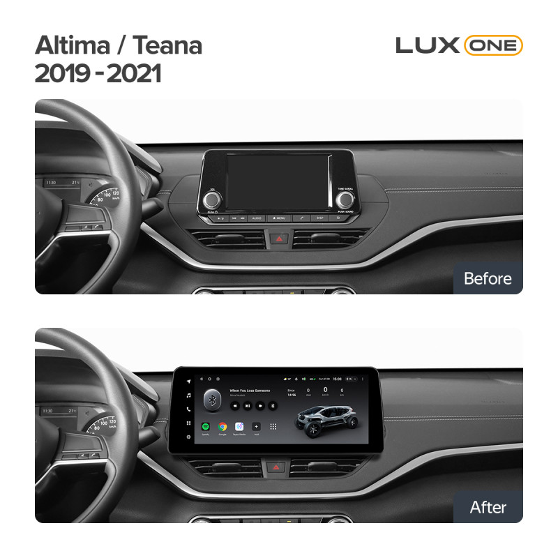 Android head unit Teyes LUX ONE 6+128 Gb with 360° surround view° Nissan Altima Teana 2018-2023 12.3" (L1)
