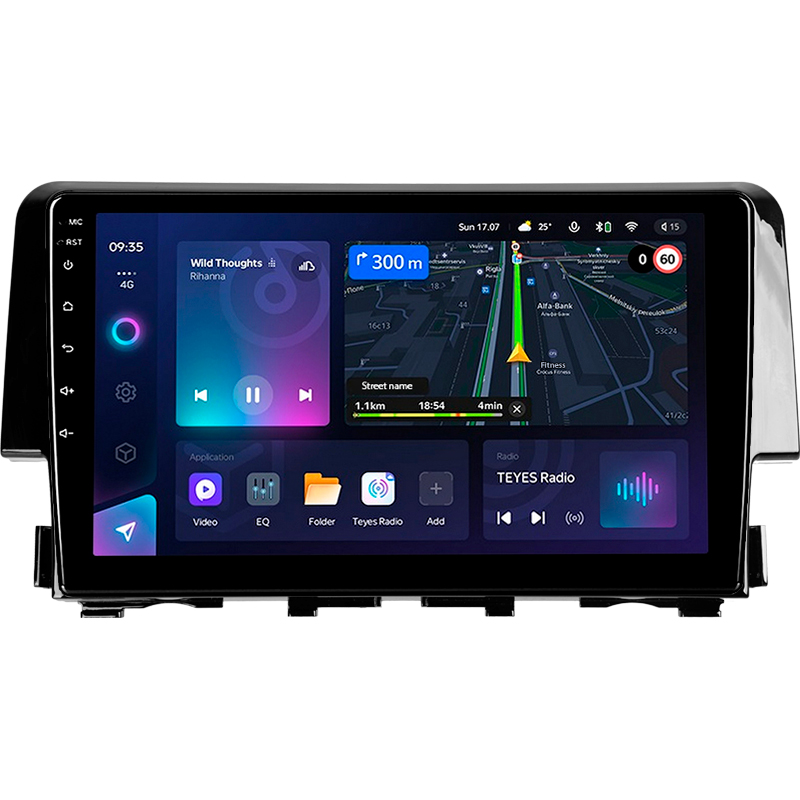 Android head unit Teyes CC3L 4+64 Gb Honda Civic 10 FC FK 2015-2020 9"
