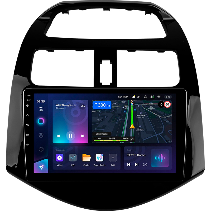 Android head unit Teyes CC3L 4+64 Gb Chevrolet Spark M300 2009 - 2016 (F1) 9"