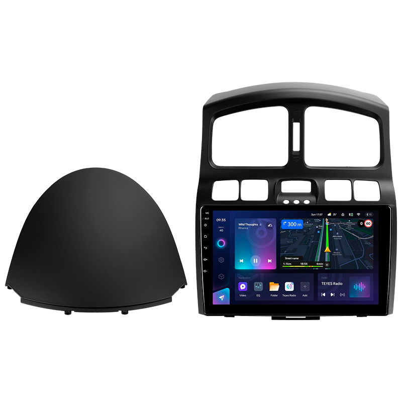 Android head unit Teyes CC3L 4+64 Gb Hyundai Santa Fe SM 2000-2012 For JAC S1 (Rein) 1 2007-2013 9"