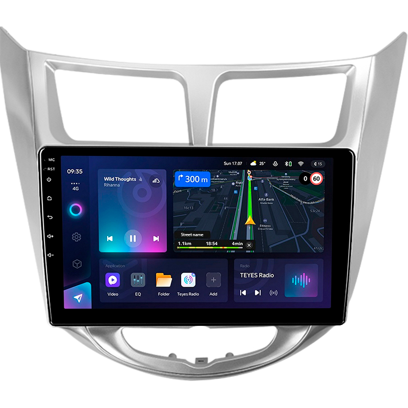 Android head unit Teyes CC3L 4+64 Gb Hyundai Solaris 1 2010-2016 9"