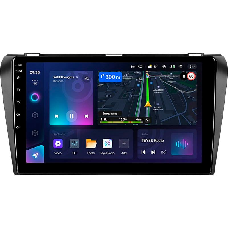 Android head unit Teyes CC3L 4+64 Gb Mazda 3 1 BK 2003-2009 9"