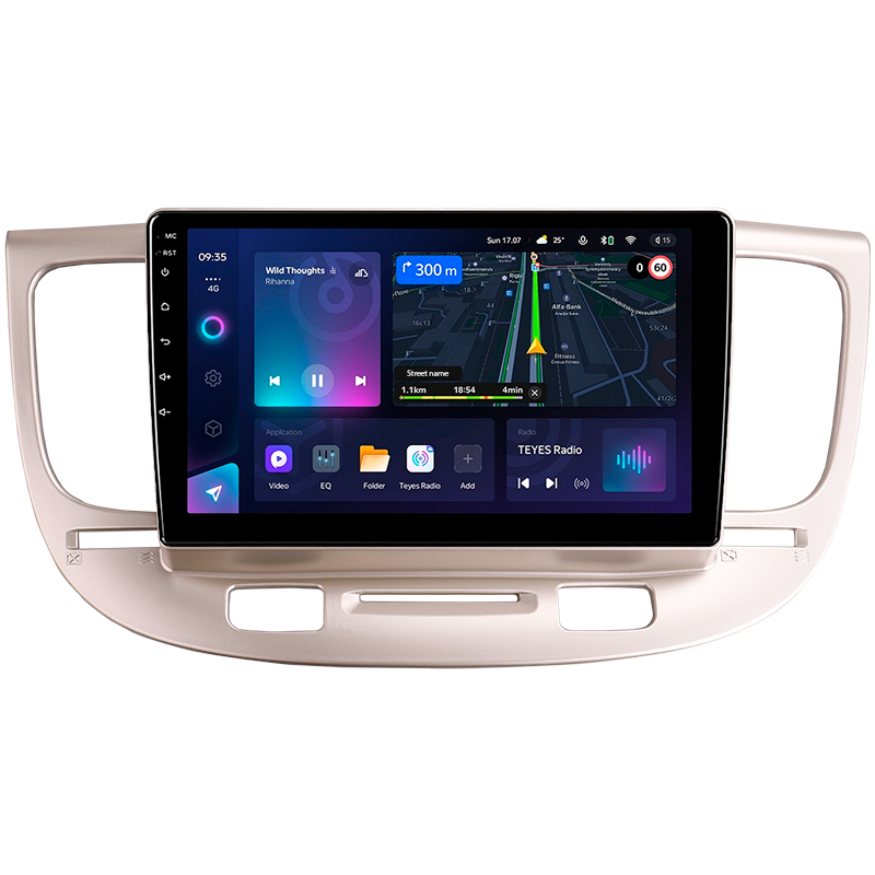 Android head unit Teyes CC3L 4+64 Gb Kia RIO 2 2005-2011 9"