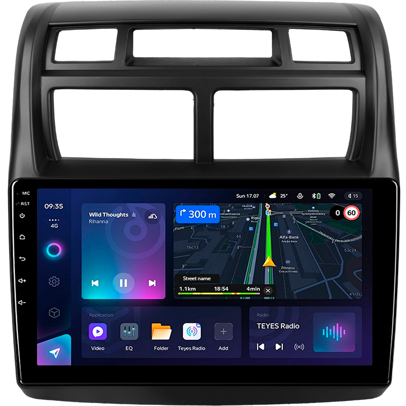 Android head unit Teyes CC3L 4+64 Gb Kia Sportage 2 2007-2009 9"