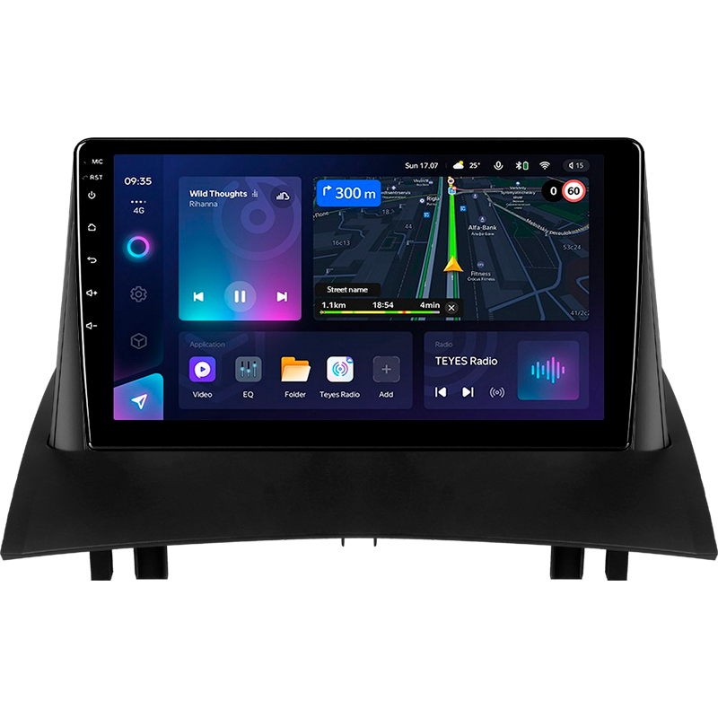 Android head unit Teyes CC3L 4+64 Gb Renault Megane 2 2002-2009 9"
