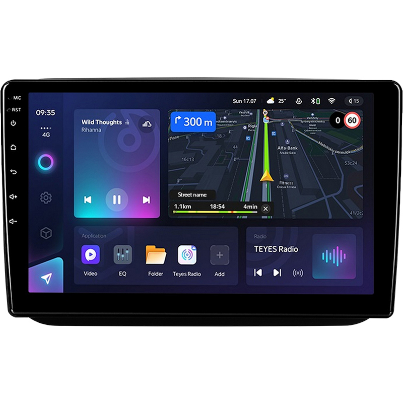 Android head unit Teyes CC3L 4+64 Gb Skoda Fabia 2 2007-2014 10"