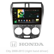 Android head unit SIGMA X10464 ANDROID 10 4+64 Gb 4G DSP Honda City 2008-2013 10"
