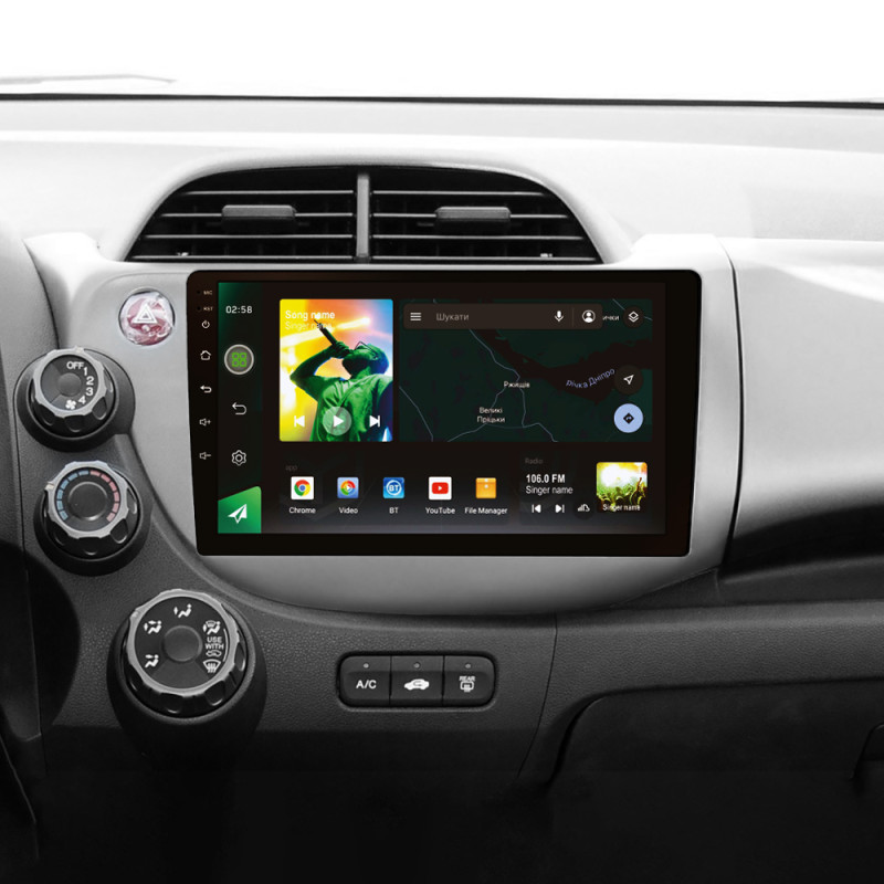 Android head unit SIGMA X10464 ANDROID 10 4+64 Gb 4G DSP Honda Jazz 2 GG Fit 2 GE 2007 - 2014 10"