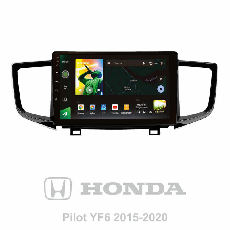 Android head unit SIGMA X10464 ANDROID 10 4+64 Gb 4G DSP Honda Pilot YF6 2015-2020 10" (L1)