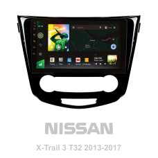Android head unit SIGMA X10464 ANDROID 10 4+64 Gb 4G DSP Nissan X-Trail X Trail 3 T32 2013-2022- (F1) Manual air conditioning (C) 10"