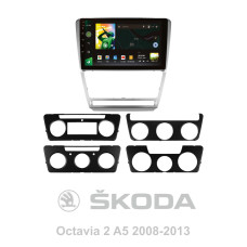 Android head unit SIGMA X10464 ANDROID 10 4+64 Gb 4G DSP Skoda Octavia 2 A5 2008-2013 10" silver