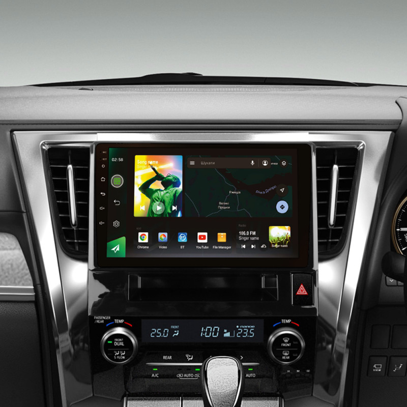 Android head unit SIGMA X10464 ANDROID 10 4+64 Gb 4G DSP Toyota Alphard H30 2015-2020 10"