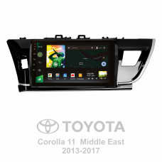 Android head unit SIGMA X10464 ANDROID 10 4+64 Gb 4G DSP Toyota Corolla 11 Middle East 2013-2017 (A) 10"
