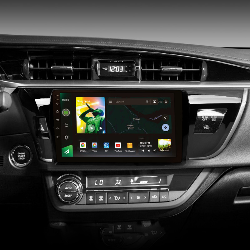 Android head unit SIGMA X10464 ANDROID 10 4+64 Gb 4G DSP Toyota Corolla 11 Middle East 2013-2017 (A) 10"