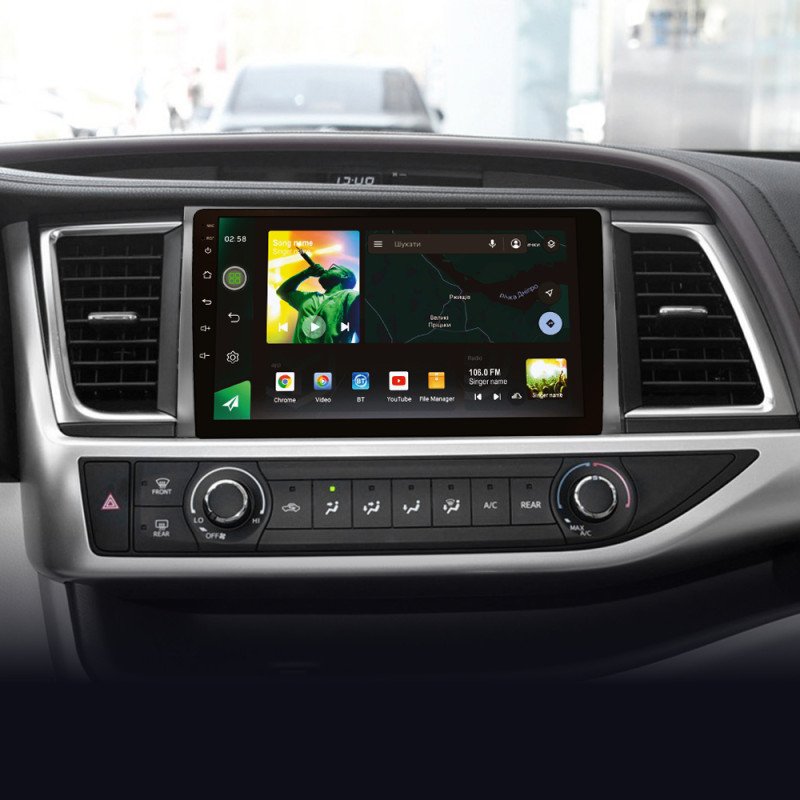 Android head unit SIGMA X10464 ANDROID 10 4+64 Gb 4G DSP Toyota Highlander 3 XU50 2013-2018 10" (L1)