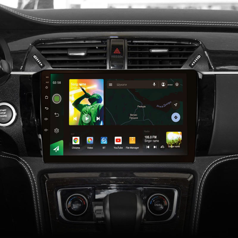 Android head unit SIGMA X10464 ANDROID 10 4+64 Gb 4G DSP Zotye T600 2014-2019 10"