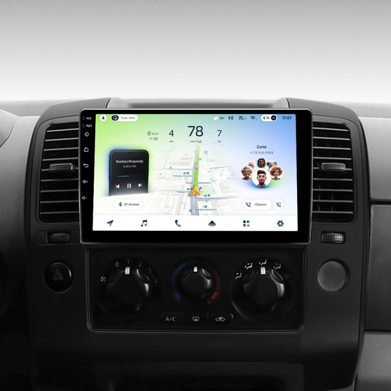 Android head unit Teyes CC4L 6+64 Gb Nissan Navara 3 D40 2004-2010 (F2) 9"