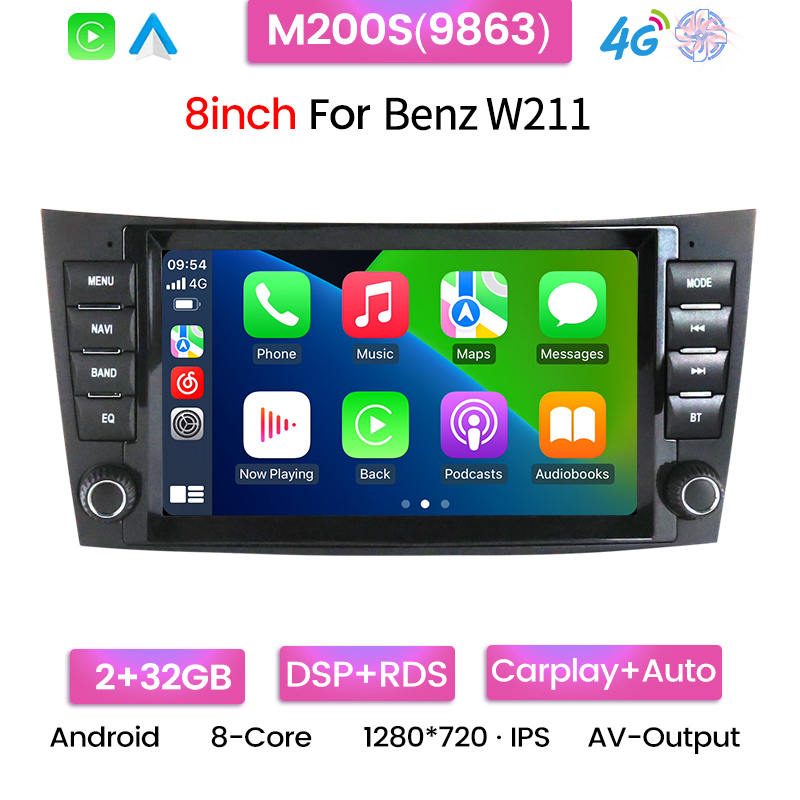 Android head unit AMS MERCEDES BENZ W211 M200S 2+32Gb 7"