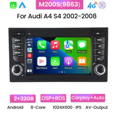 Android head unit AMS Audi A4 2002-2008 M200S 2+32Gb 7"