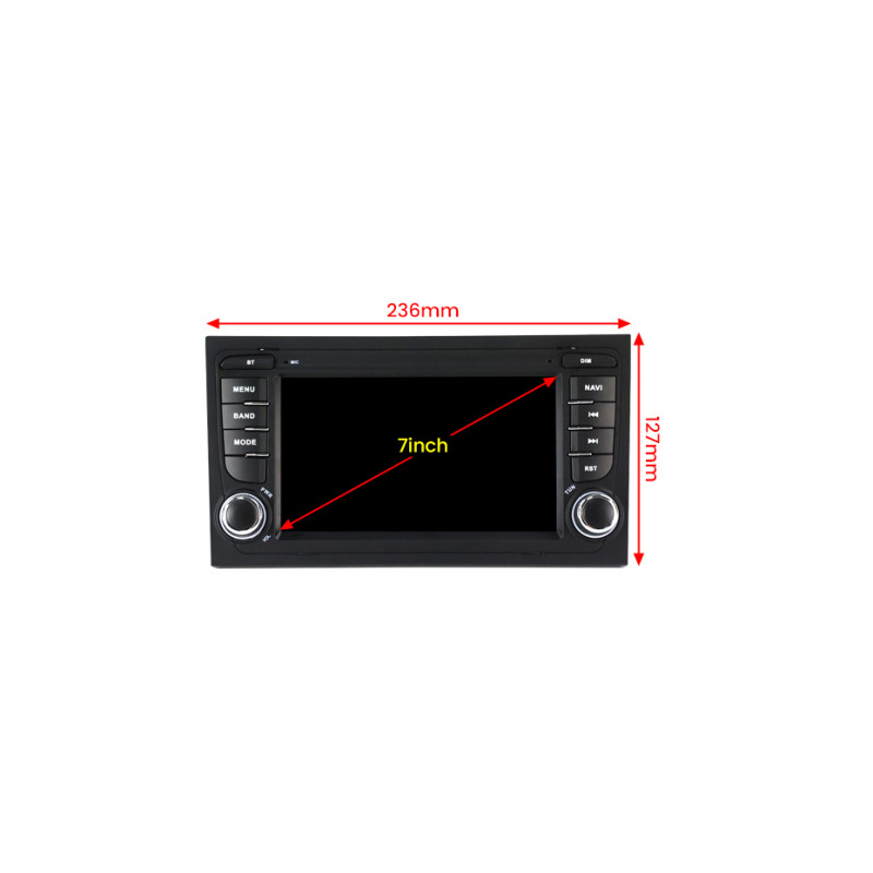 Android head unit AMS Audi A4 2002-2008 M200S 2+32Gb 7"