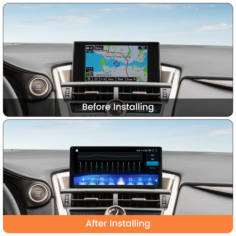 Android head unit AMS LEXUS NX200/300 2014-2016 720P GeneralTrim 4+64Gb 10.25"