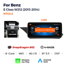 Android head unit AMS MERCEDES BENZ E-Class W212 NTG4.5 2013-2014 4+64Gb 10.25"