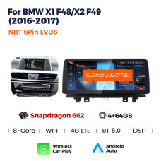 Android head unit AMS BMW X1 F48(2016-2017) Original NBT System 4+64Gb 12.3"