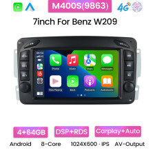 Android head unit AMS MERCEDES BENZ W209 M200S 2+32Gb 7"
