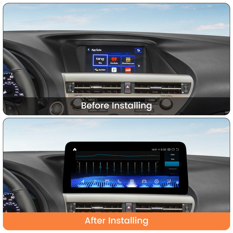 Android head unit AMS LEXUS RX270/350/450 2009-2011 High Trim 720P 4+64Gb 12.3"