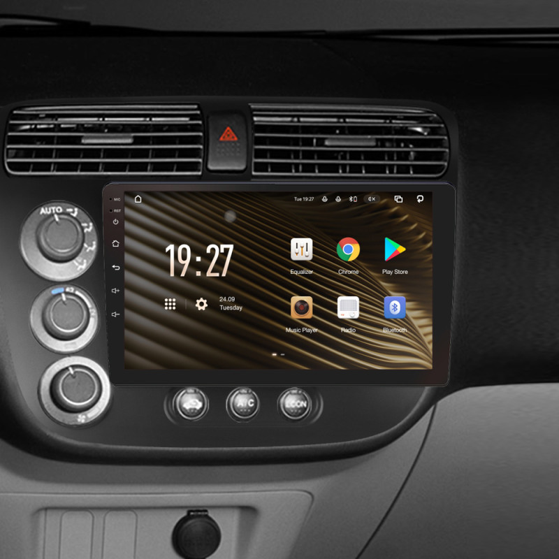 Android head unit SIGMA S9432 ANDROID 13 4+32 Gb 4G DSP Honda Civic 7 2000-2006 9"