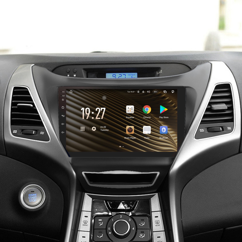 Android head unit SIGMA S9432 ANDROID 13 4+32 Gb 4G DSP Hyundai Elantra 5 JK GD MD UD 2010-2016 (F2) 9"