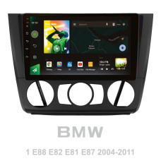 Android head unit SIGMA X9464 ANDROID 10 4+64 Gb 4G DSP BMW 1 E88 E82 E81 E87 2004-2011 (F1) 9" (L2)