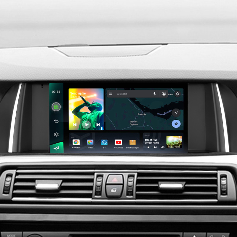 Android head unit SIGMA X9464 ANDROID 10 4+64 Gb 4G DSP BMW 5 Series F10 F11 CIC 2009-2013 9" (L3)