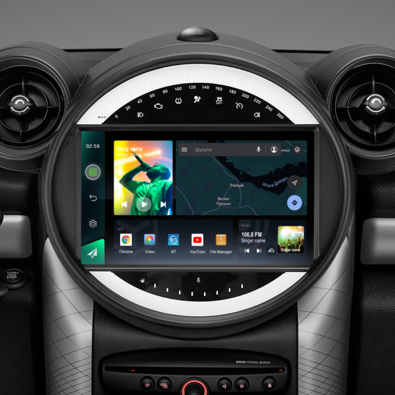 Android head unit SIGMA X9464 ANDROID 10 4+64 Gb 4G DSP BMW Mini (F2) 2010-2016 9" (L3)