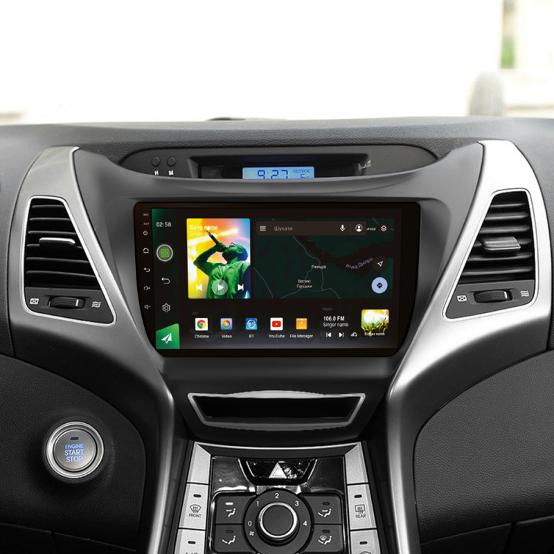 Android head unit SIGMA X9464 ANDROID 10 4+64 Gb 4G DSP Hyundai Elantra 5 JK GD MD UD 2010-2016 (F1) 9"