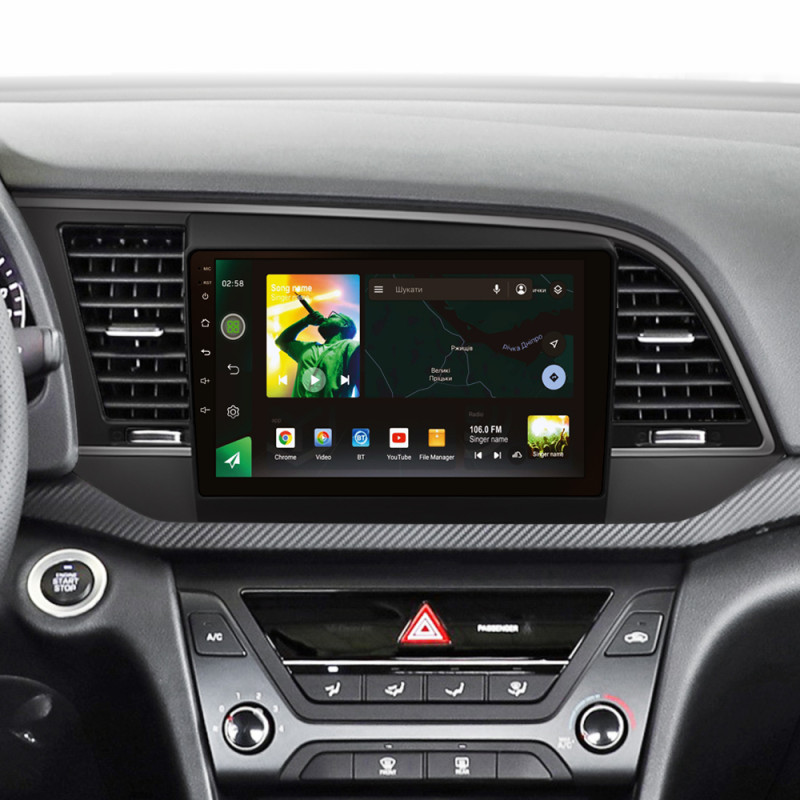 Android head unit SIGMA X9464 ANDROID 10 4+64 Gb 4G DSP Hyundai Elantra 6 2016-2018 (A) 9"
