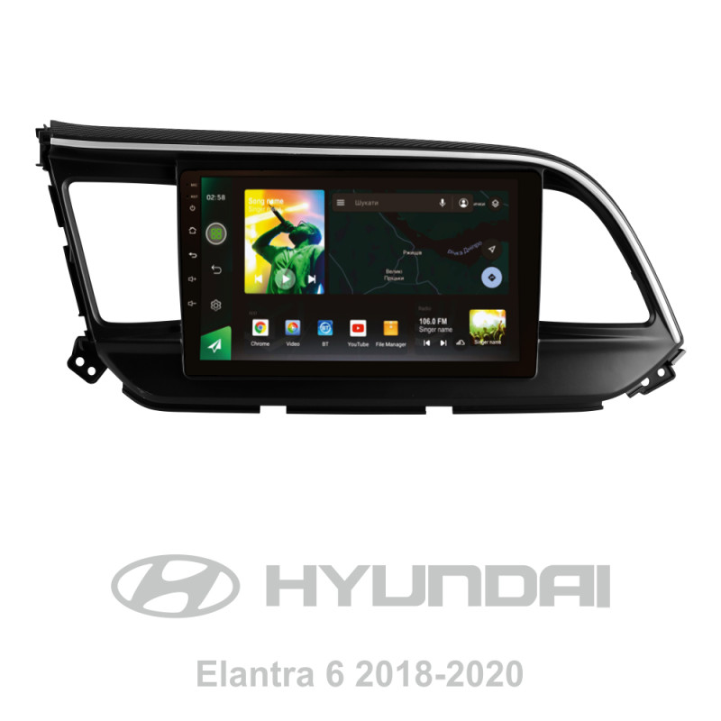 Android head unit SIGMA X9464 ANDROID 10 4+64 Gb 4G DSP Hyundai Elantra 6 2018-2020 (B) 9"