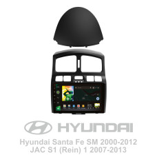 Android head unit SIGMA X9464 ANDROID 10 4+64 Gb 4G DSP Hyundai Santa Fe SM 2000-2012 For JAC S1 (Rein) 1 2007-2013 9"