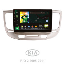 Android head unit SIGMA X9464 ANDROID 10 4+64 Gb 4G DSP Kia RIO 2 2005-2011 9"