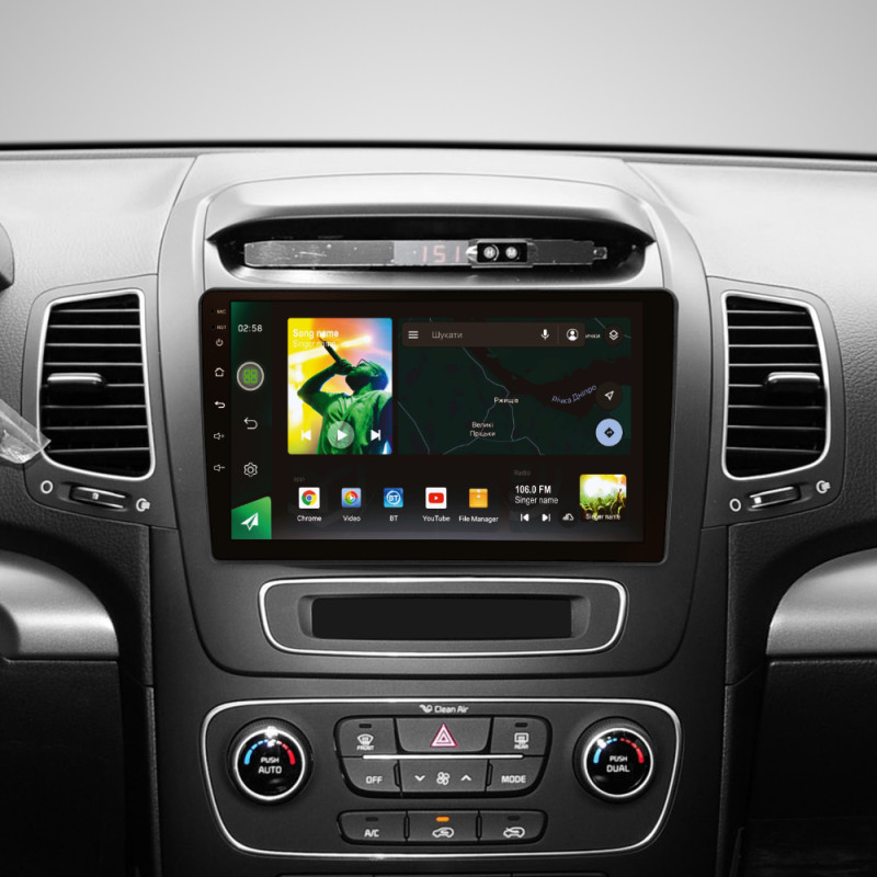 Android head unit SIGMA X9464 ANDROID 10 4+64 Gb 4G DSP Kia Sorento 2 II XM 2012 - 2021 (F1) 9"